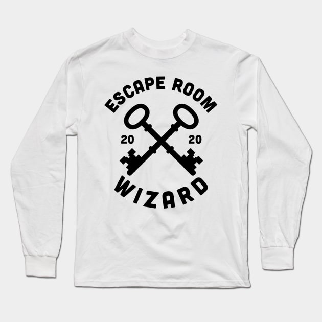 Escape Room Wizard Puzzle Game Escaping Team graphic Long Sleeve T-Shirt by theodoros20